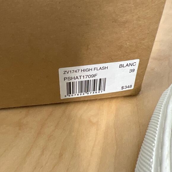 Zadig & Voltaire ZV1747 High Flash White Leather Sneakers SZ FR39/US 8 Womens - Picture 5 of 11